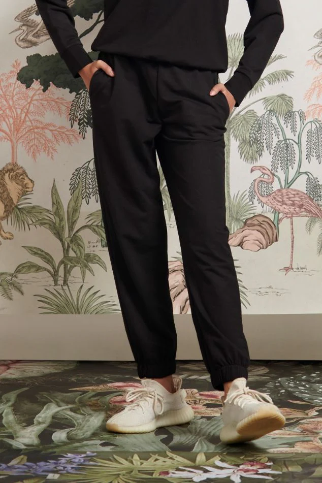 Bamboo Terry Black Travel Jogger Set - Image 3