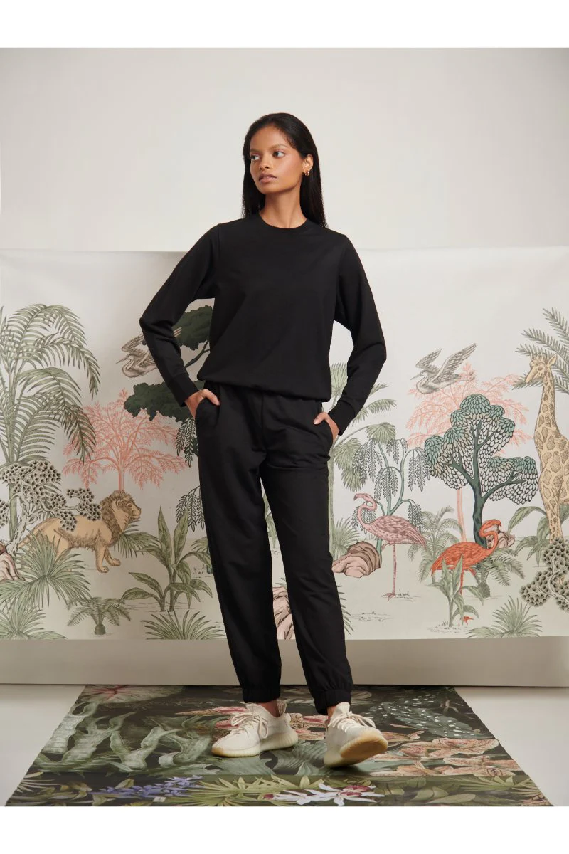 Black Bamboo Terry Sweatshirt - Image 3