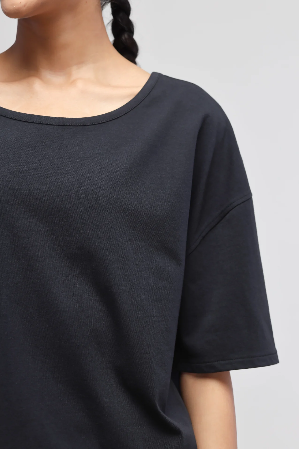 Boxy Black Cotton Top - Image 5
