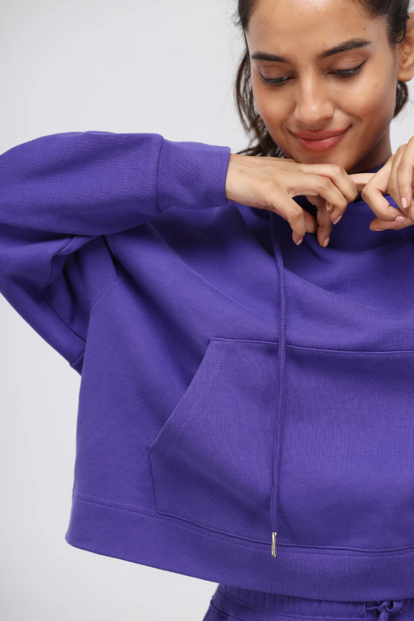 Deep Blue Terry Hoodie Set - Image 10