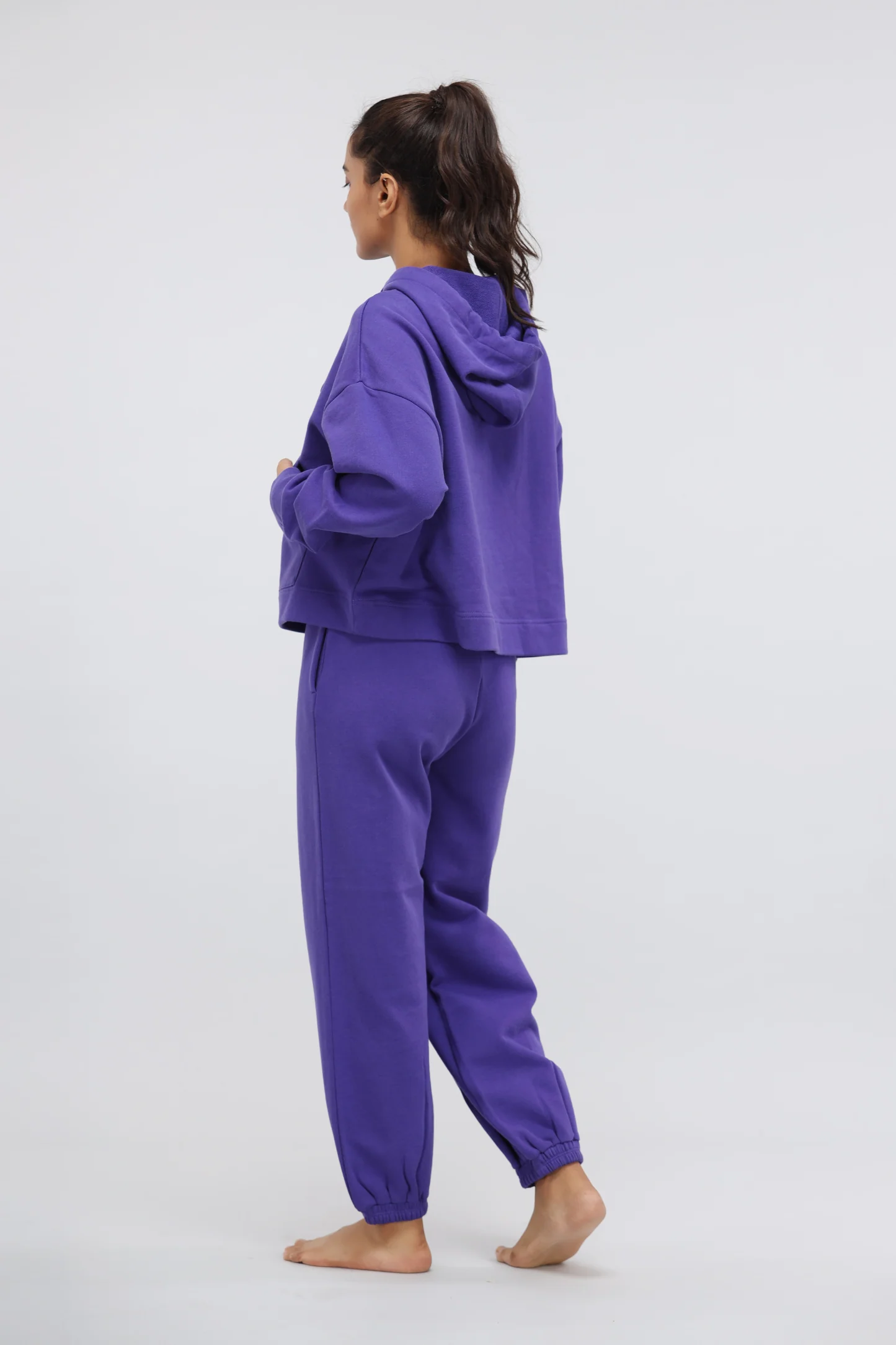 Deep Blue Terry Hoodie Set - Image 5