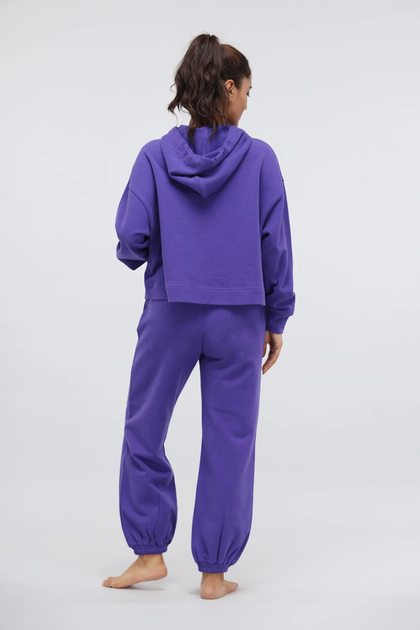 Deep Blue Terry Hoodie Set - Image 6