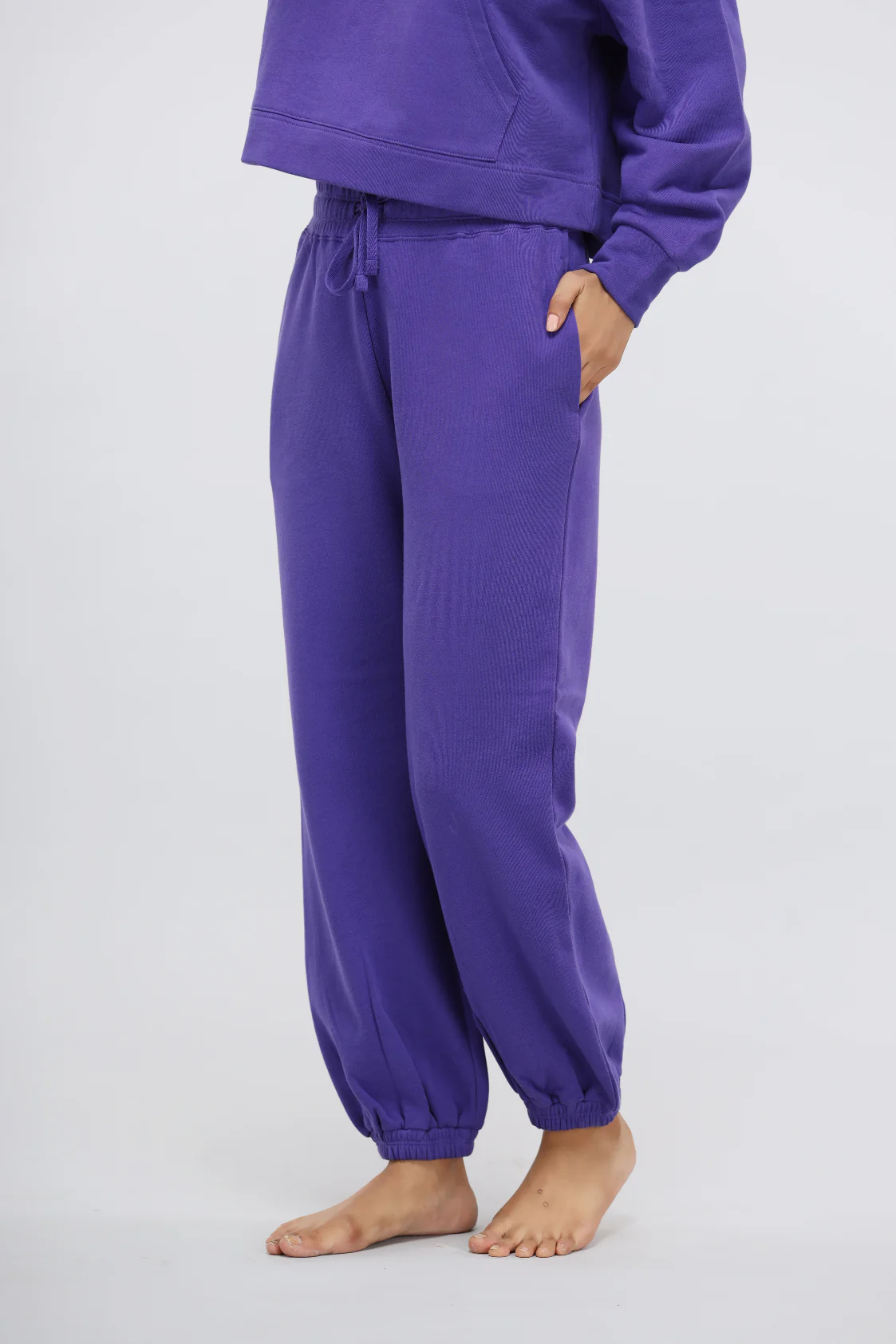 Deep Blue Terry Hoodie Set - Image 9