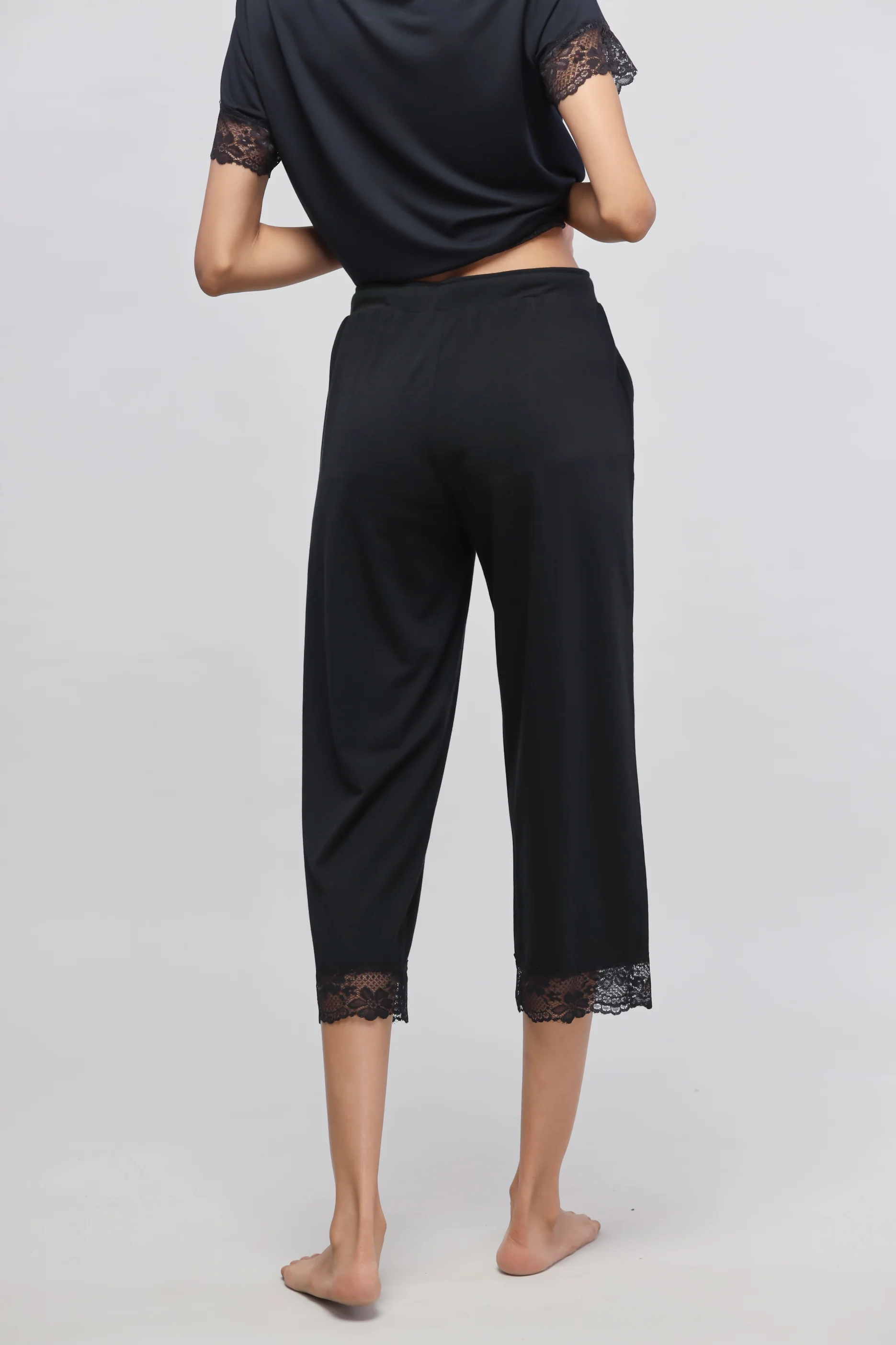 Delicate Black Lace Capri - Image 5