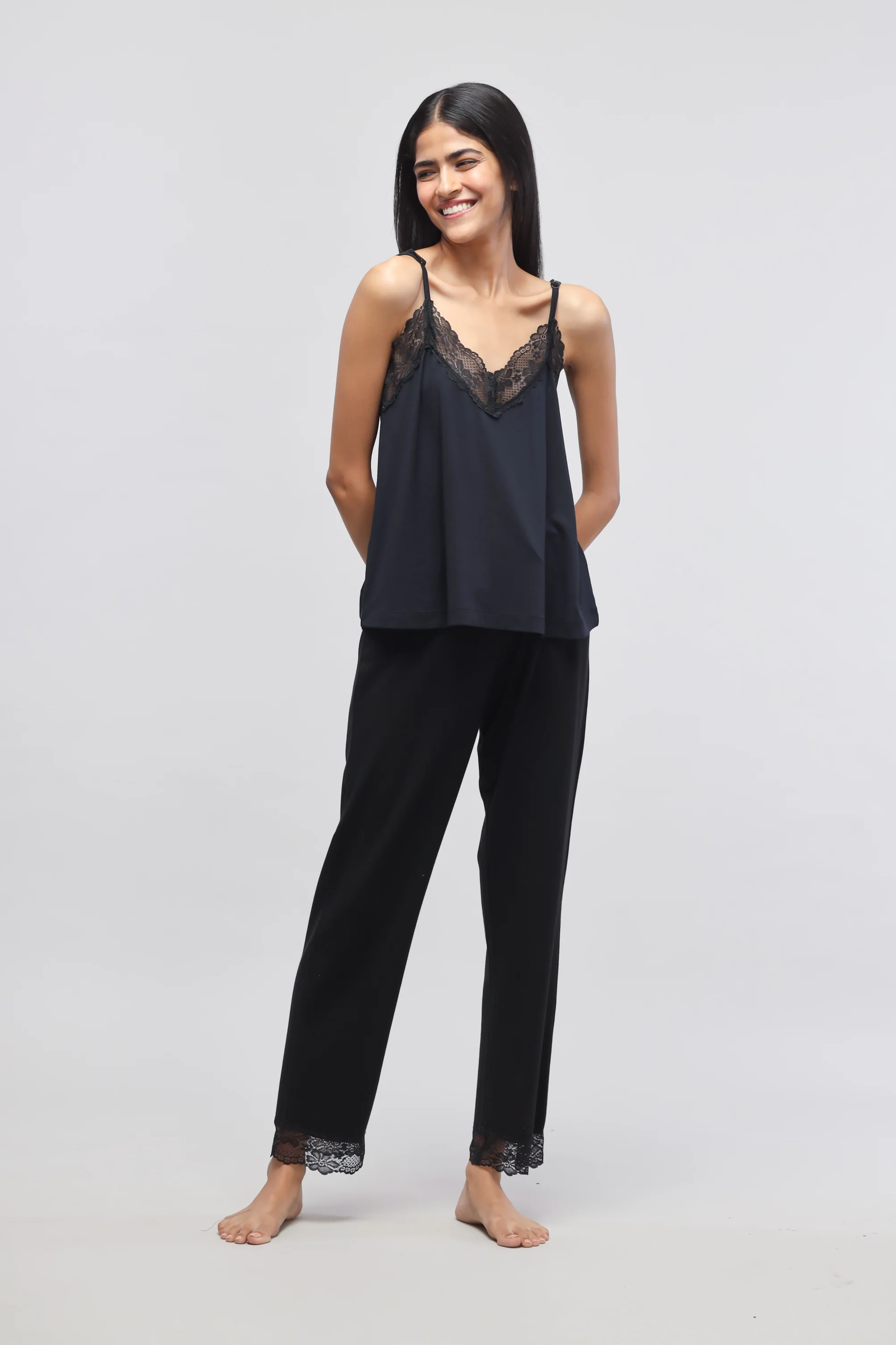 Delicate Black Lace Tank Top - Image 7