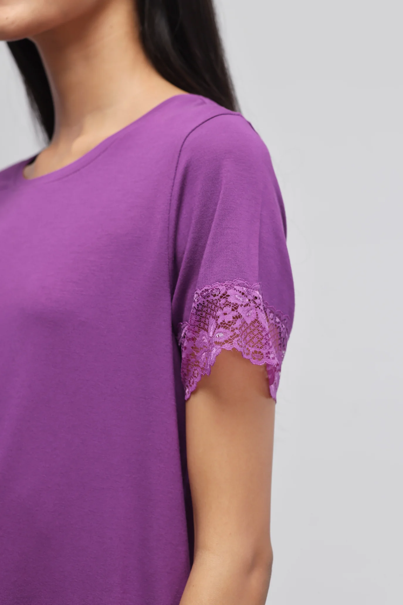 Dreamy Purple Lace Pajama Set - Image 7