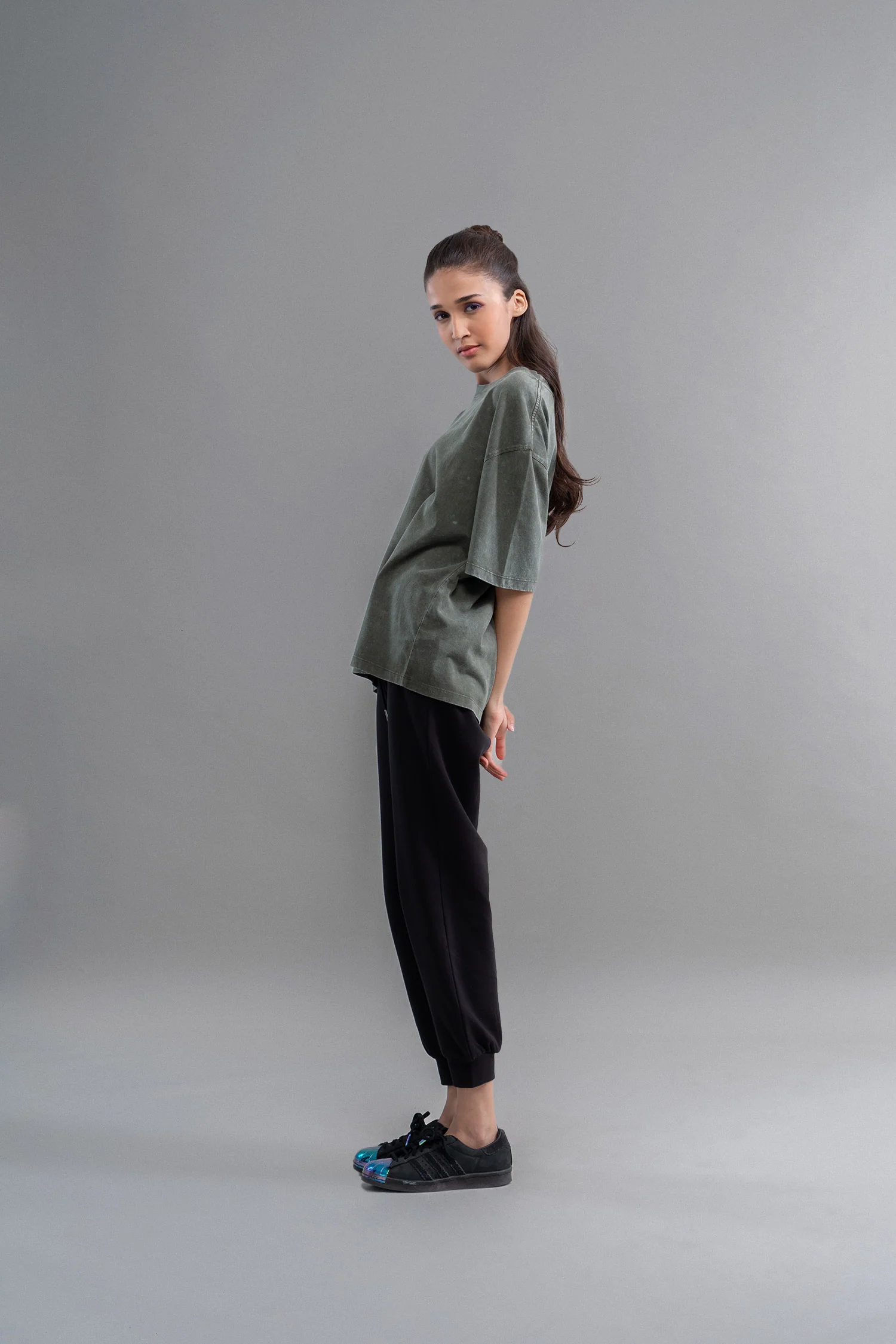 Green Acid Wash Unisex T-Shirt - Image 4