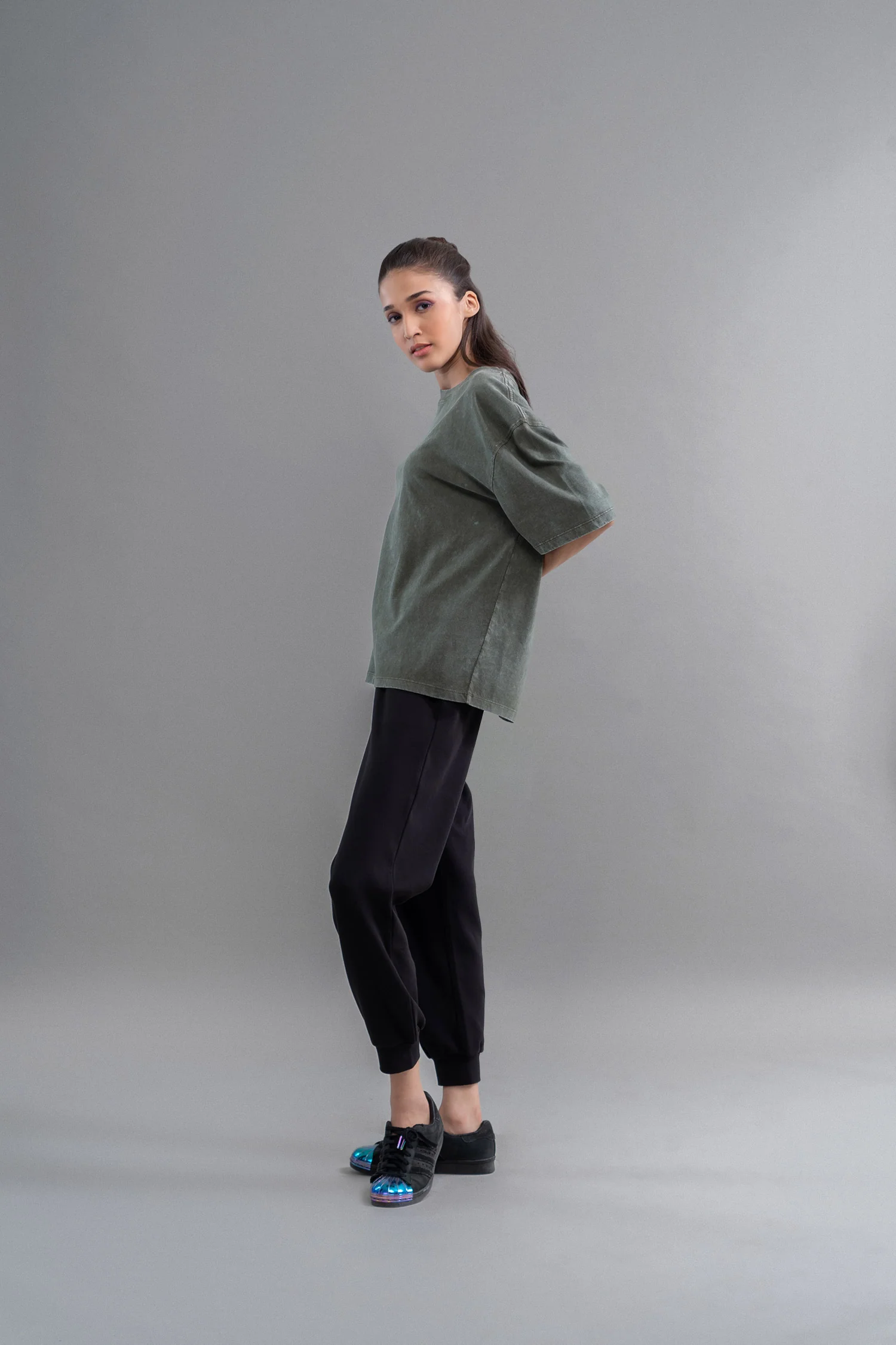 Green Acid Wash Unisex T-Shirt - Image 5