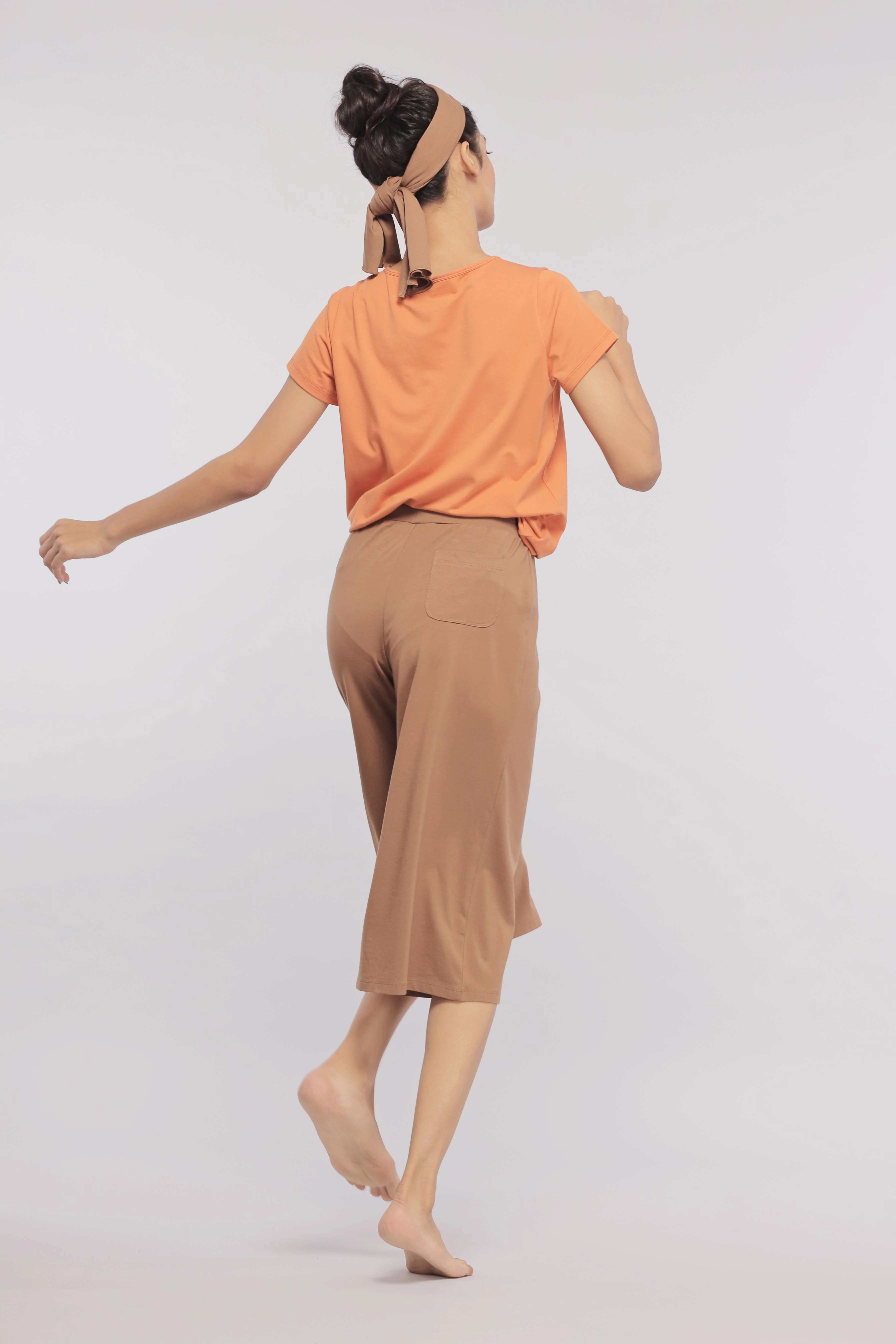 home brown Supima® culottes - Image 4