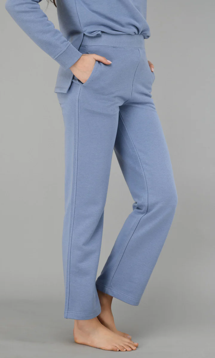 Ice-Blue Fleece Long Pullover Set - Image 7