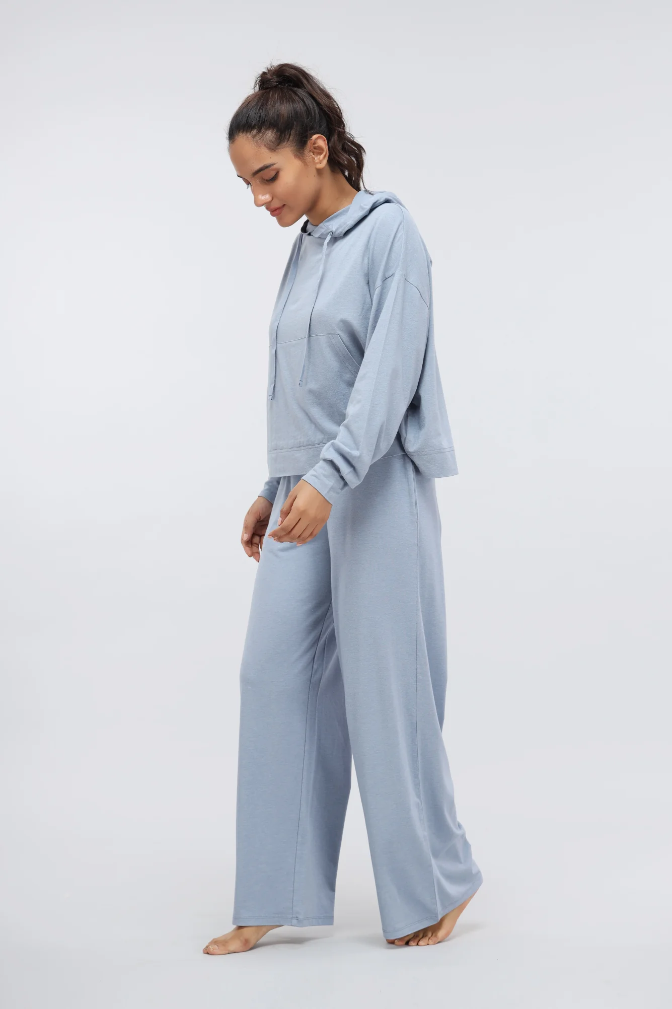 Limited Edition Dusty Blue Luxflo Hoodie Set - Image 4