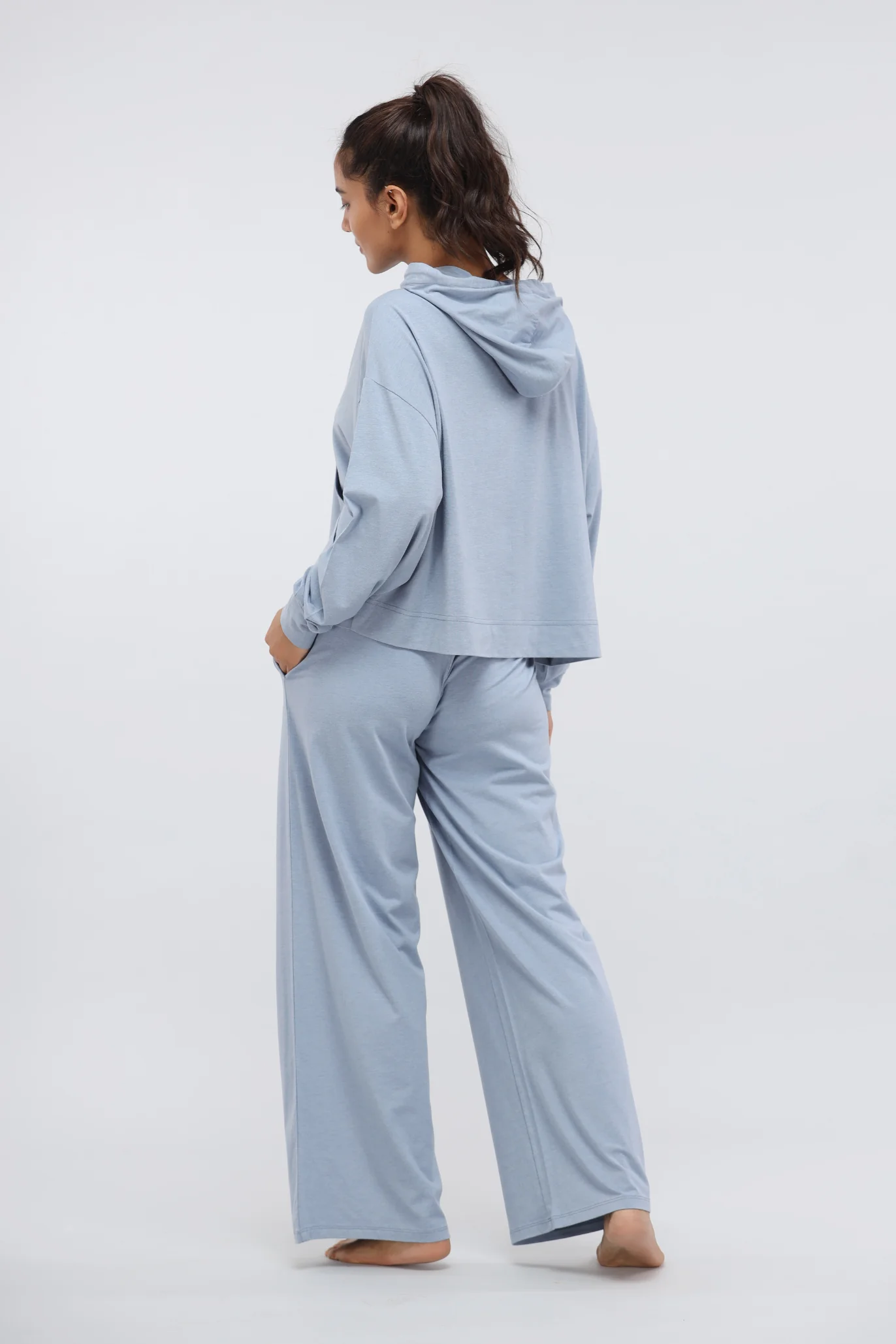 Limited Edition Dusty Blue Luxflo Hoodie Set - Image 6