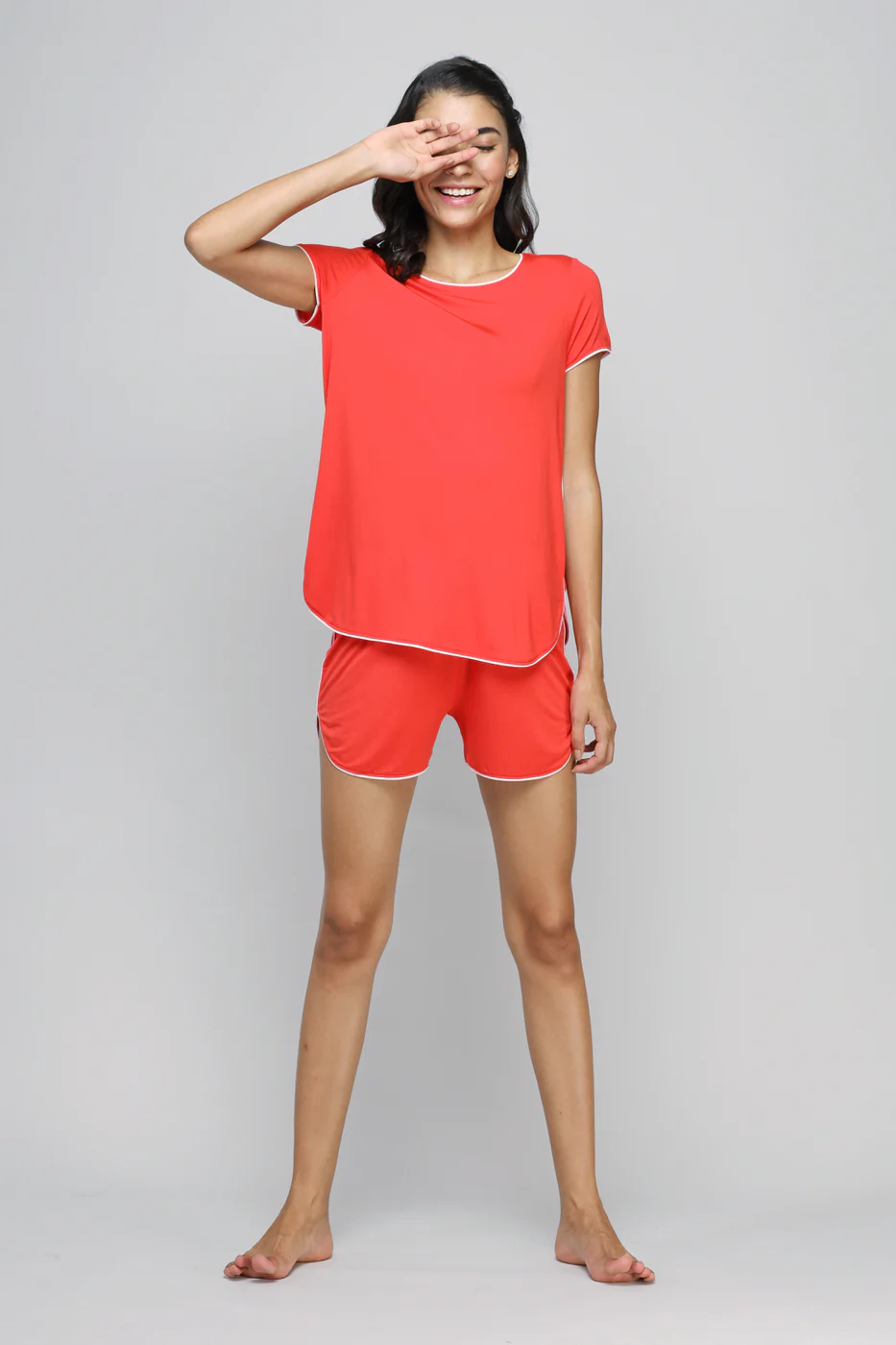 Love Red Piping Shorts - Image 4