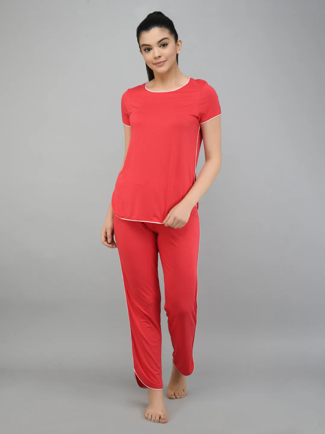 Love Red Piping Pajamas - Image 3