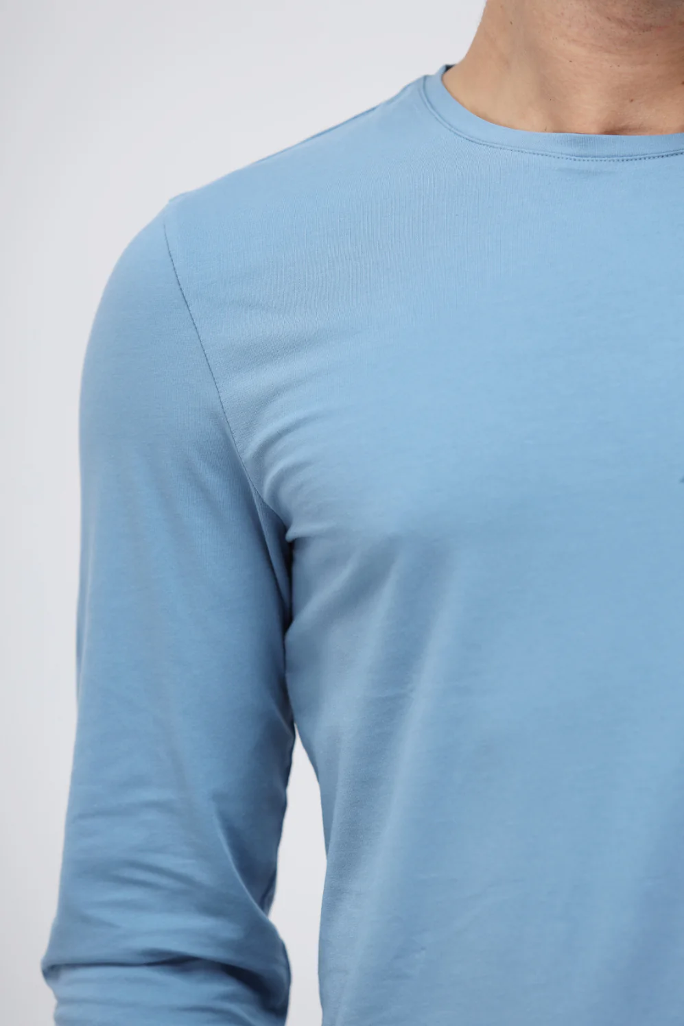 Men's Blue Cotton Full Sleeve T-Shirt - Image 5