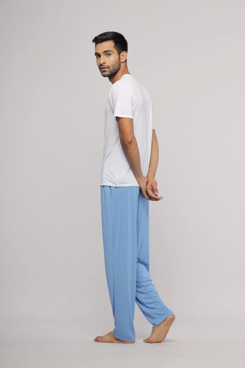 Mens White Lounge T-shirt - Image 4