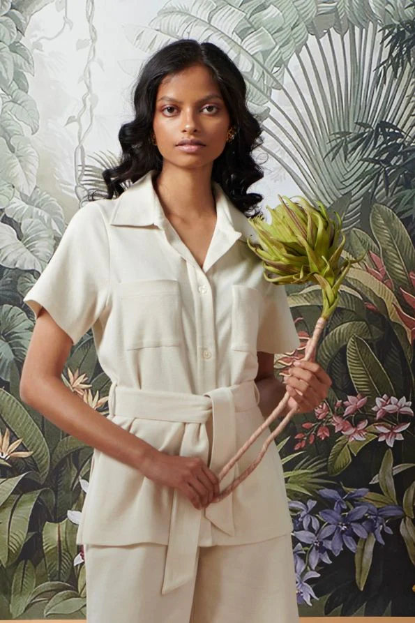 Mini Waffle Ivory Bermuda - Image 11