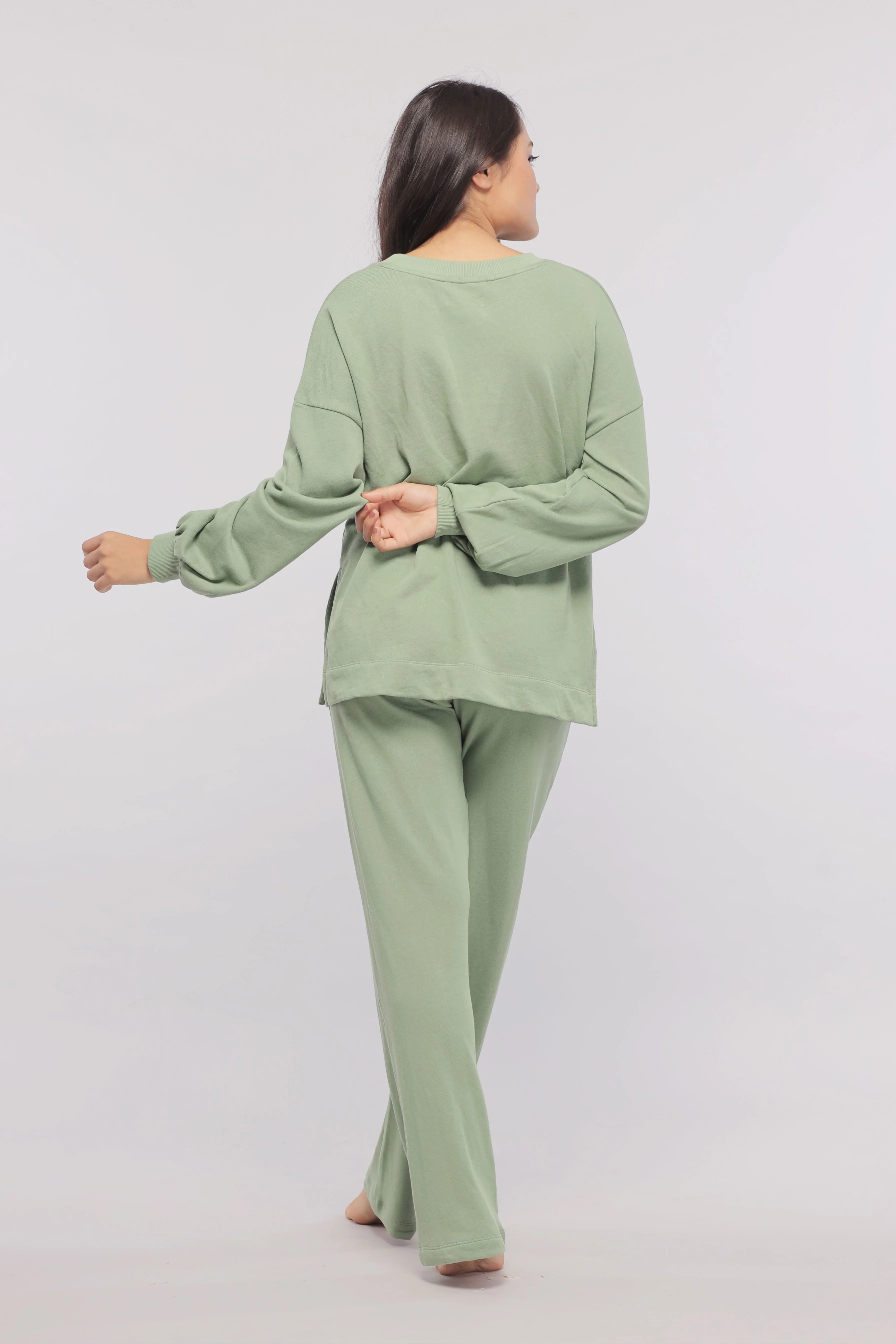 Mint Green Terry Travel Loungers - Image 5