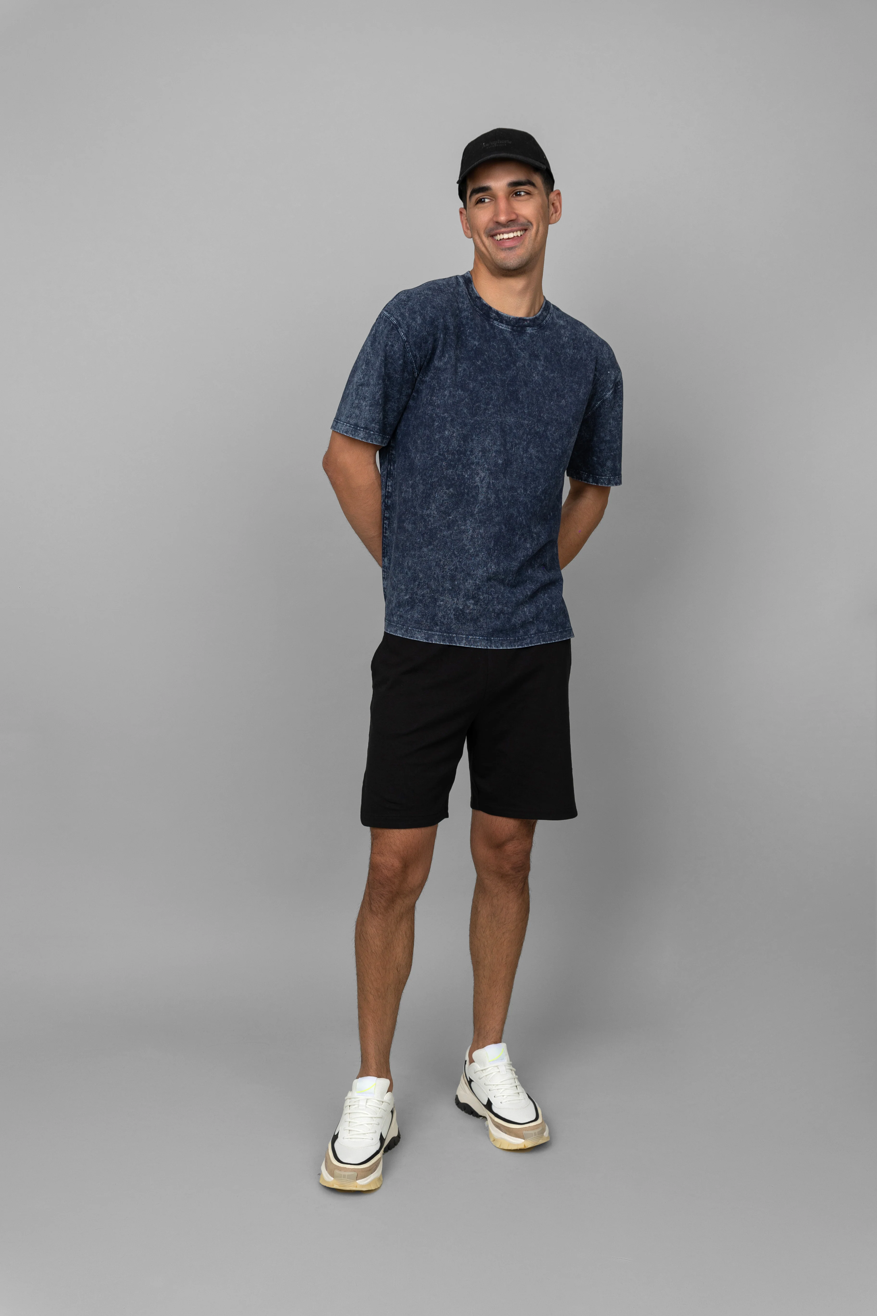 Navy Acid Wash Unisex T-shirt - Image 3