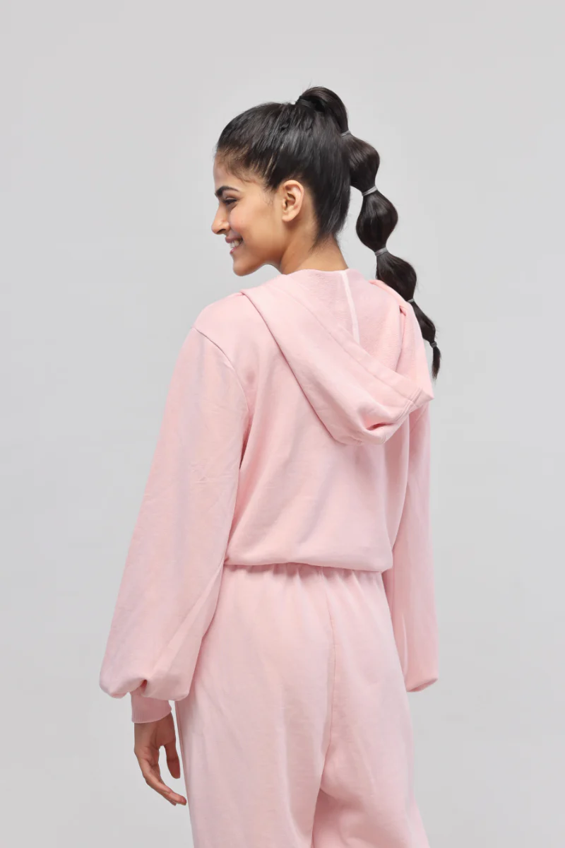 Pink Terry Hoodie - Image 3