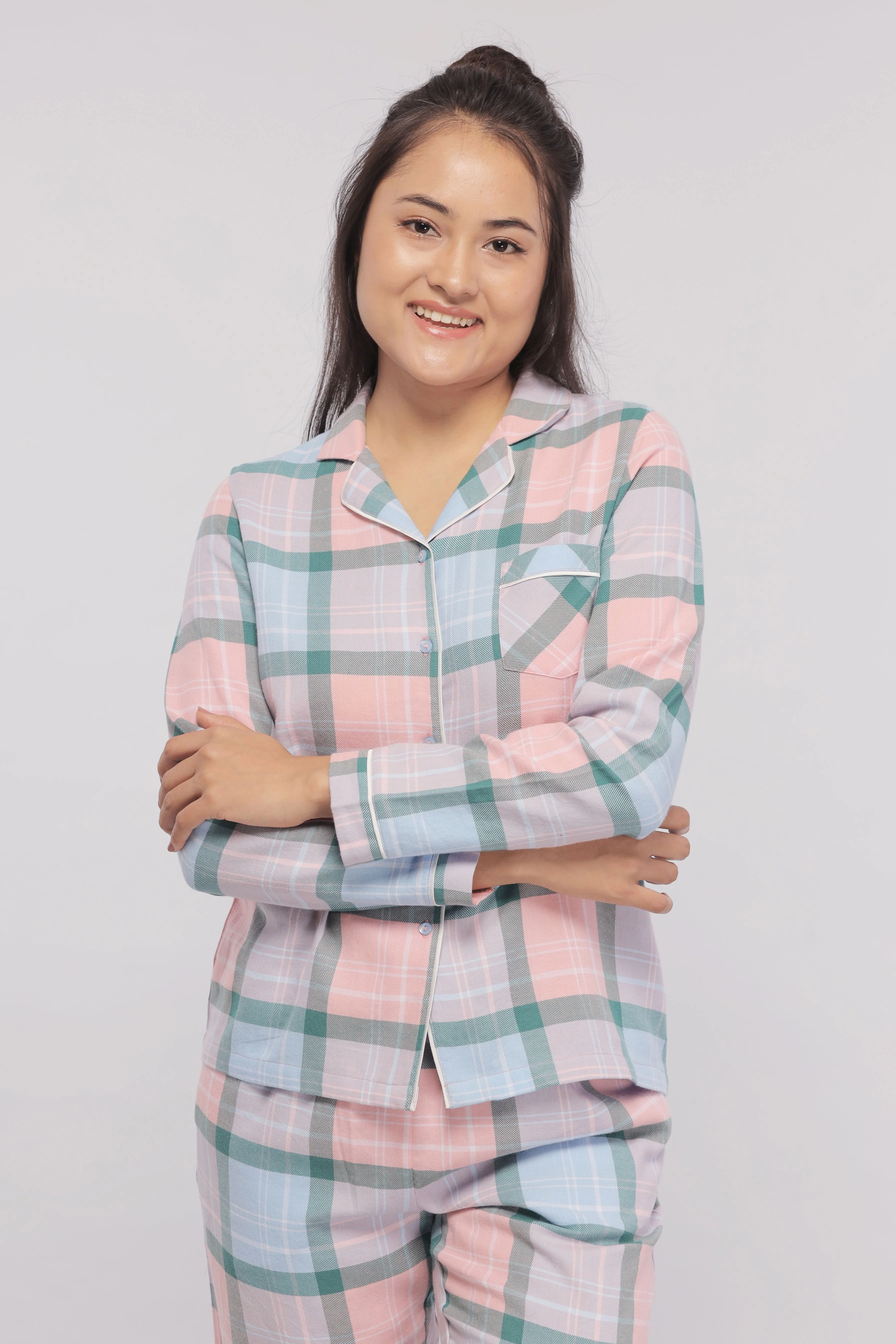 Plaid Flannel Pajama Set - Image 5