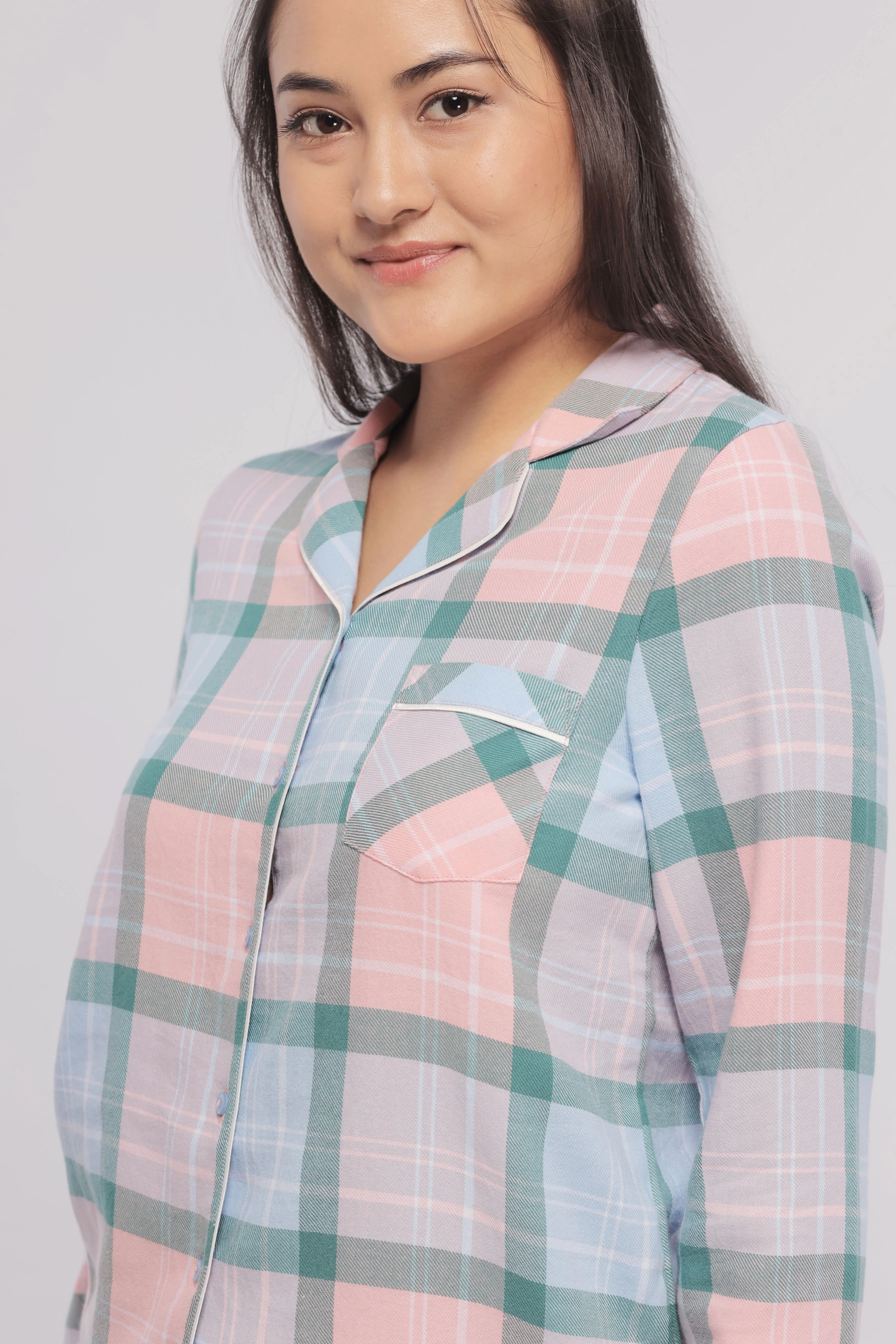 Plaid Flannel Pajama Set - Image 7