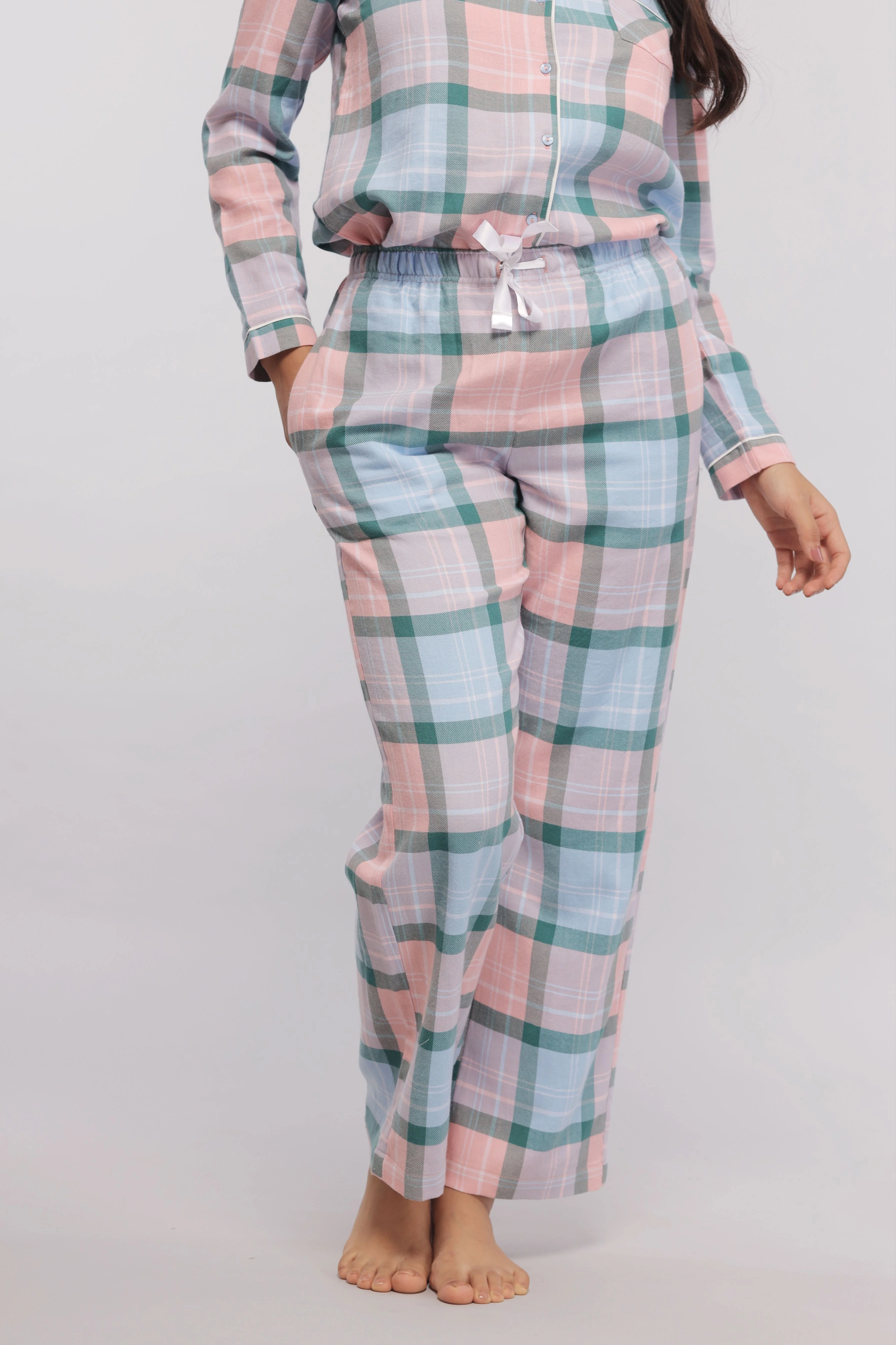 Plaid Flannel Pajama Set - Image 8