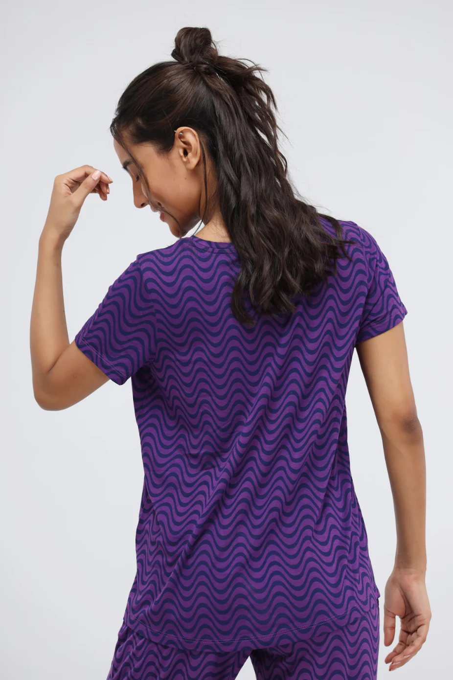 Purple Wavy Modal Top - Image 3