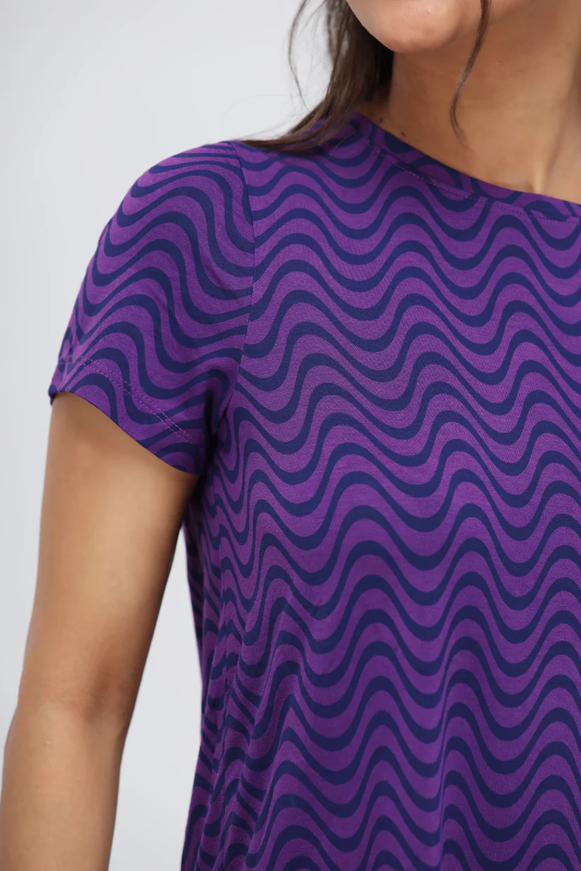 Purple Wavy Modal Top - Image 4