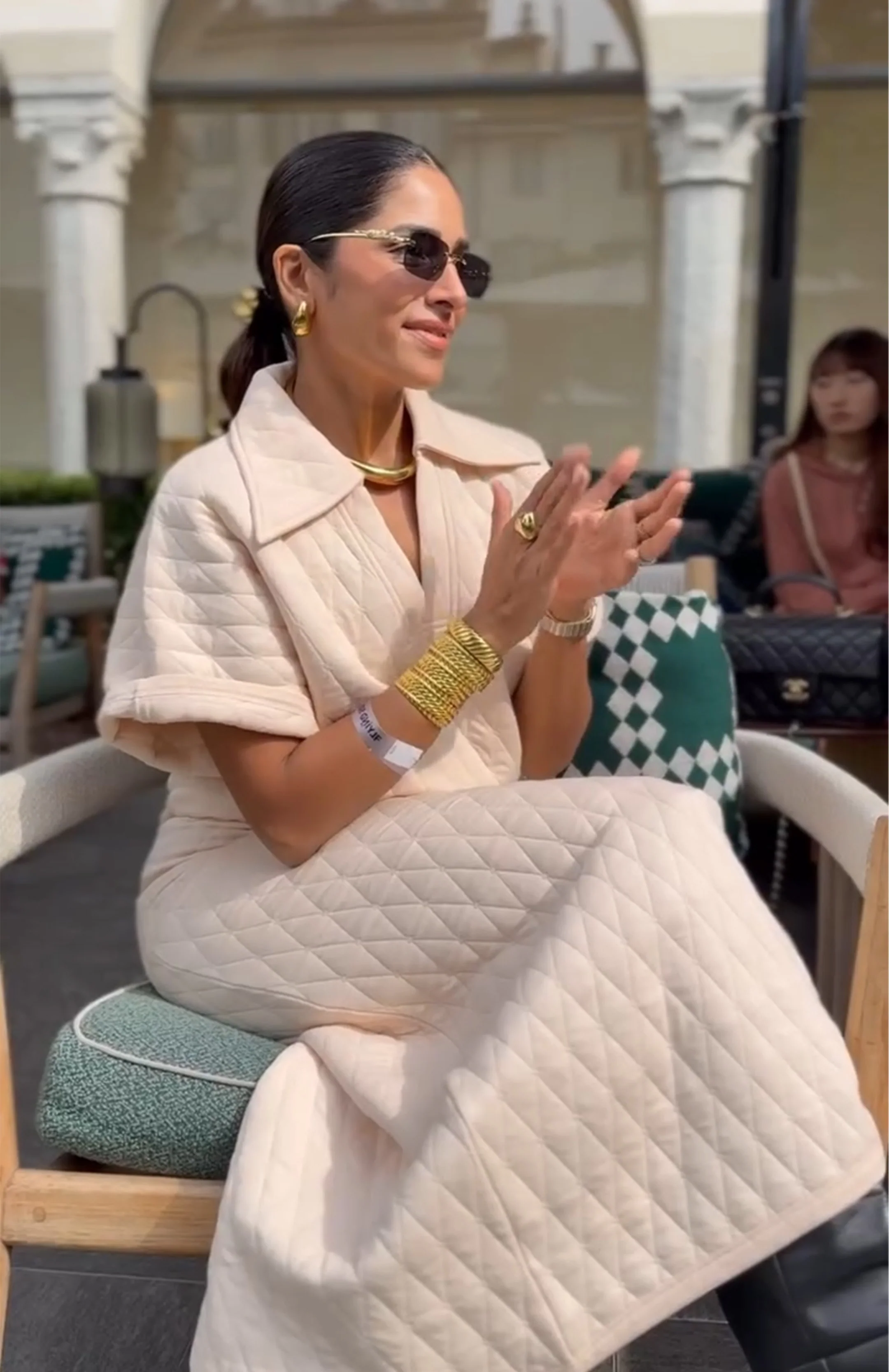 Quilted White Skirt Set - Image 4