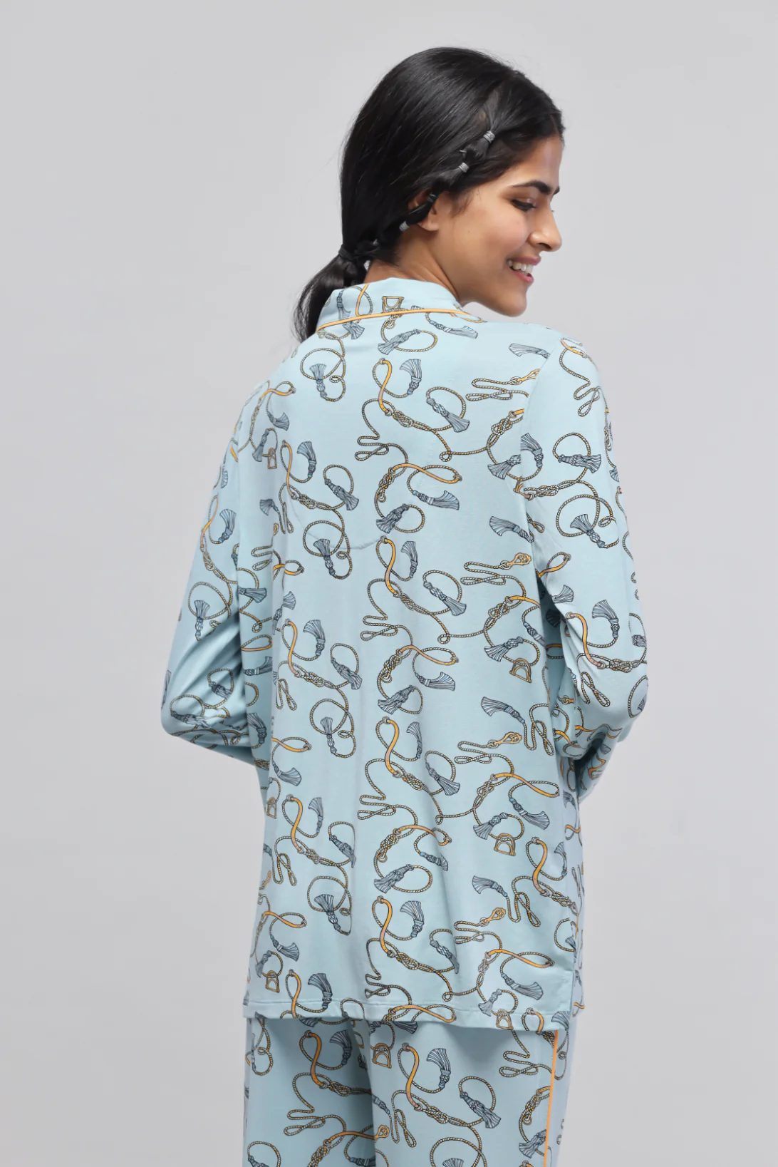 Rope Prined Full Sleeve Pajama Set - Image 5