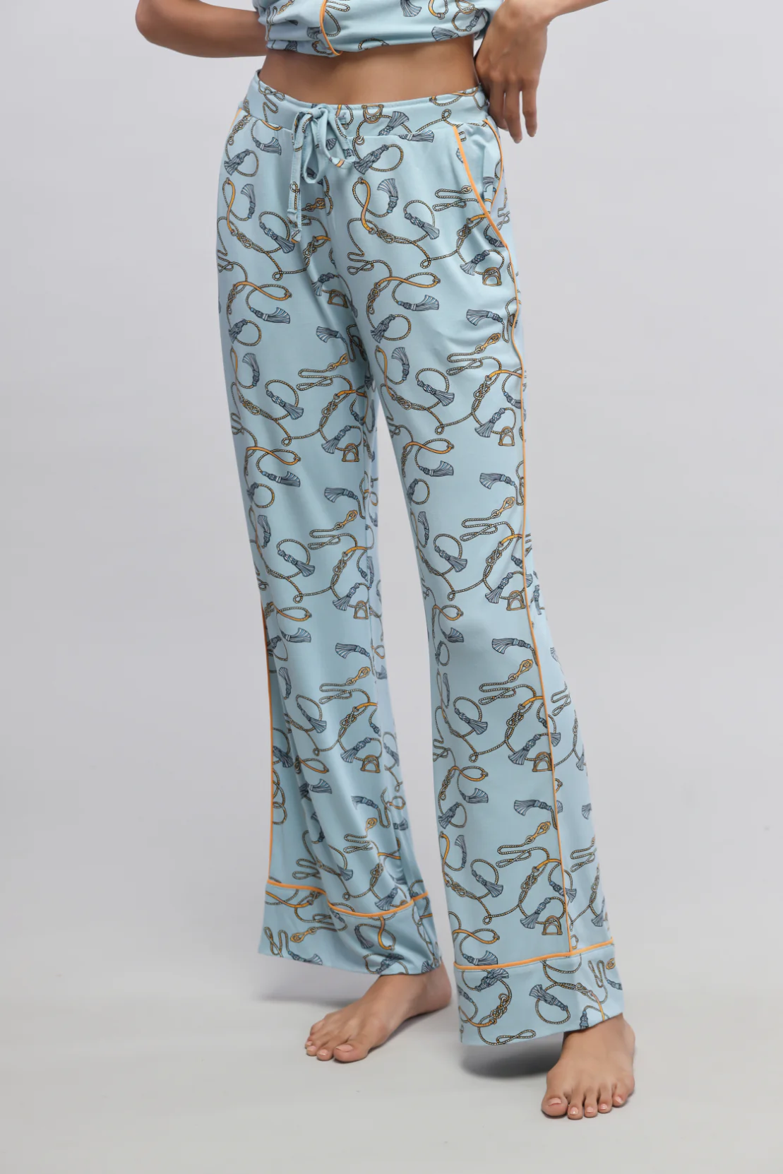 Rope Prined Half Sleeve Pajama Set - Image 5