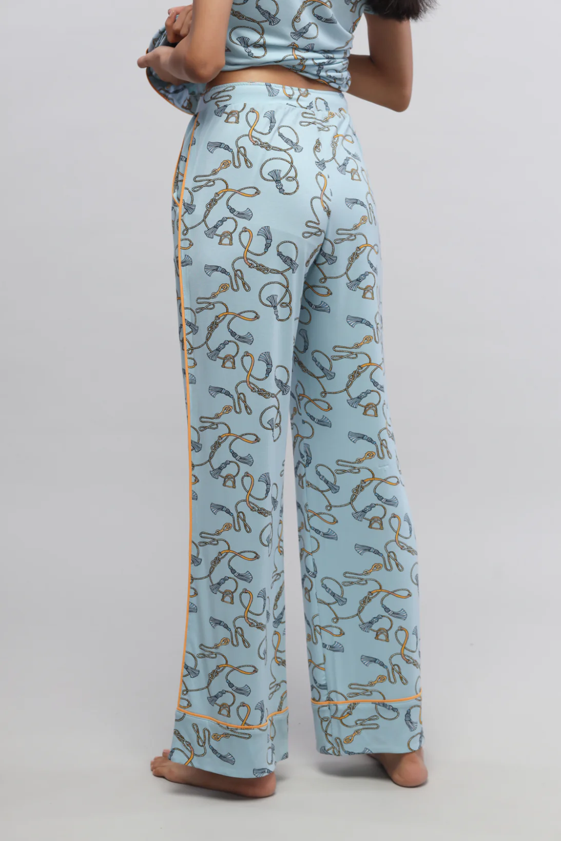 Rope Prined Half Sleeve Pajama Set - Image 8