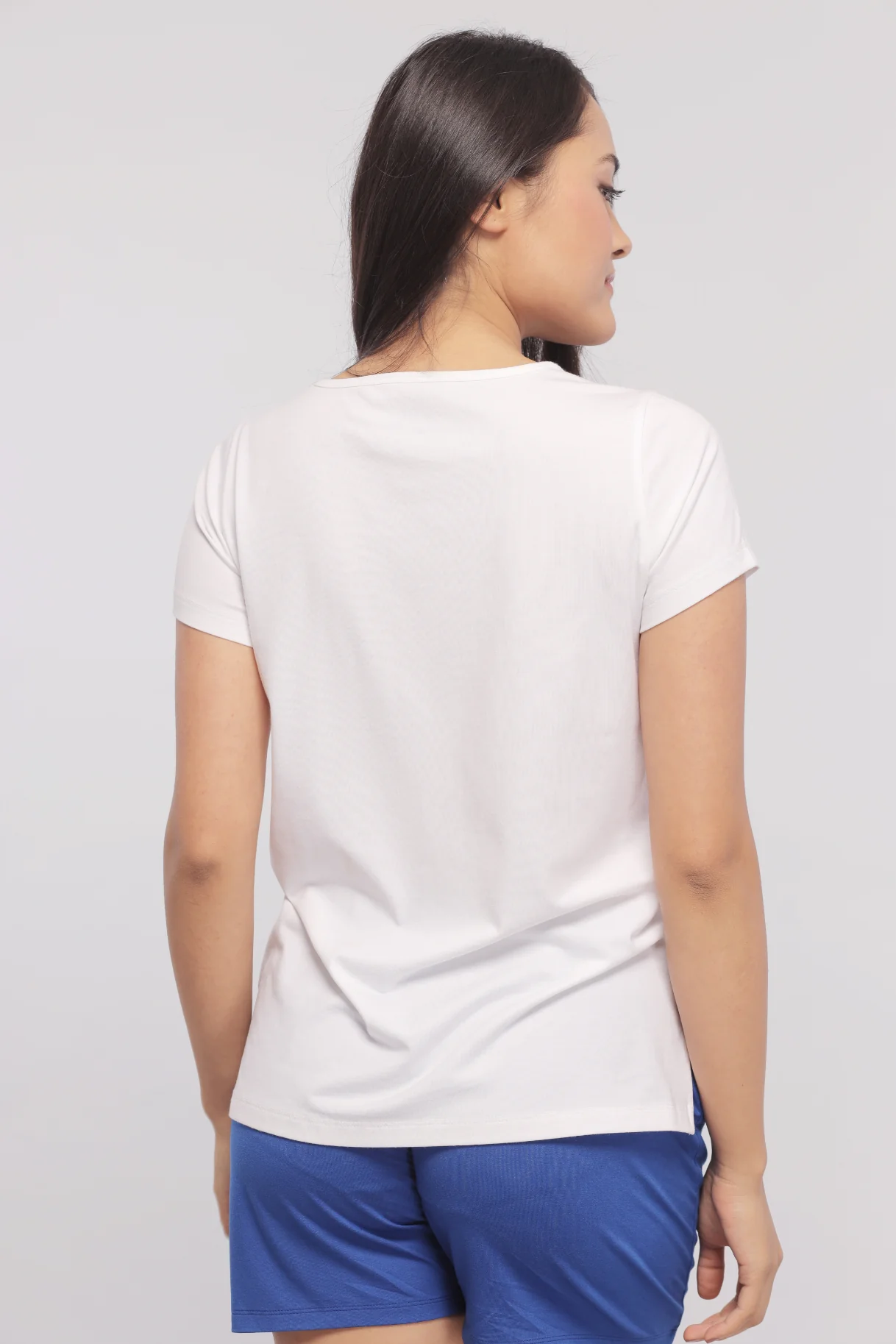 White Monochrome Shorts Set - Image 3